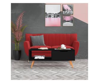 Stolić za kavu, crni, 100x49,5x43 cm, iverica