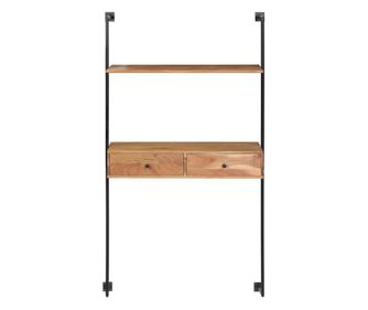 Nástěnný psací stůl 90 x 40 x 170 cm masivní akáciové dřevo