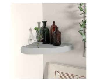 Kotna polica siva 25x25x3,8 cm MDF