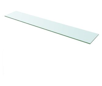 2 db átlátszó üveg paneles polc 110 x 20 cm