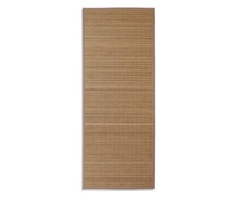 Covor dreptunghiular din bambus 80 x 200 cm, Maro