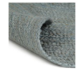 Preprosto ročno izdelan preproga, olivno zelena, 180 cm, juta, okrogla