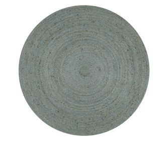 Ročno preprogo, olivno zelena, 150 cm, juta, okrogla