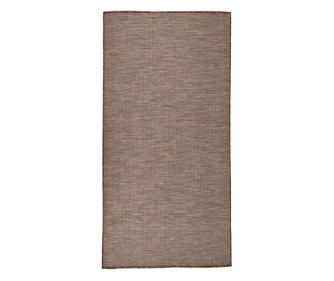 barna lapos szövésű kültéri szőnyeg 100 x 200 cm