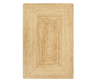 Ръчно изработен килим, натурален, 120 х 180 см, юта