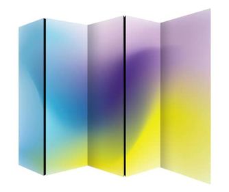 Сгъваем параван Colors of Life, Сияние, 225 х 172 см., текстил, Двустранен печат, 5 панела