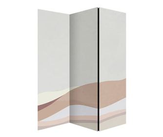 Сгъваем параван Colors of Life, Абстрактни хълмове, 135 х 172 см., текстил, Двустранен печат, 3 панела