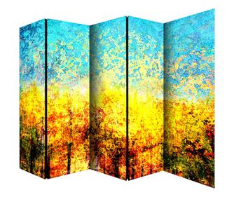Сгъваем параван Colors of Life, Летни цветове, 225 х 172 см., текстил, Двустранен печат, 5 панела