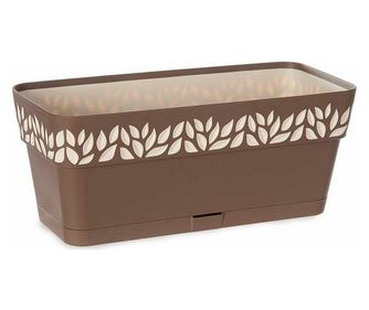 Self-watering planter Cloe Кафяв Пластмаса (13 x 12 x 29 cm) (13,3 x 12,3 x 29,3 cm)