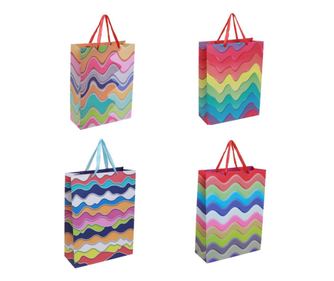 Set 4 pungi cadou PAMI, PC-621-98S, 19.5x8x23.5 cm, Multicolor