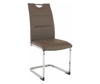 Scaun, piele ecologica maro, Tosena, 44x60,5x98 cm