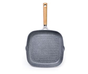 Fissman-Shadow Borneo grill serpenyő, 28x4,5cm, alumínium, szürke