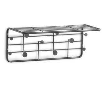 Κρεμάστρα τοίχου Zeller-Black, μέταλλο, 51.4x24x21 εκ., μαύρο, μαύρο