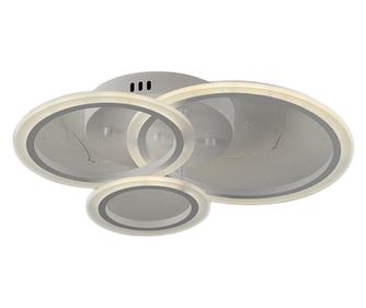 Lustra LED RFAN, Model K001-3, cu Telecomanda, 3 Tipuri de Lumina, Intensitate Reglabila, 66W, Alb