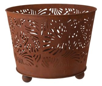 Semineu rustic aer liber, metal, 35x45 cm, maro
