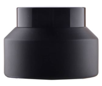 Borcan cu capac, sticla, negru mat, Createur,  100ml