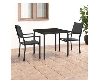 Vanjski set namještaja, 3 dijela, čelik