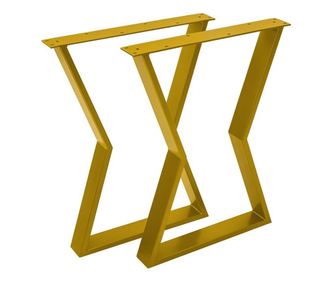 Set 2 picioare masa stil scandinav Sigma,72 cm H x 50 cm L ,  Profil Lat, Vopsire in camp electrostic, Finisaje Premium, Balustr