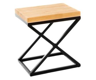 Taburet Metalic Modern Industrial, Negru Mat , Vopsire In Camp Electrostatic , Finisaje Premium, BalustradeTM