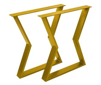 Set 2 picioare masa stil scandinav Sigma, 72 cm H x 60 cm L ,  Profil Lat, Vopsire in camp electrostic, Finisaje Premium, Balust