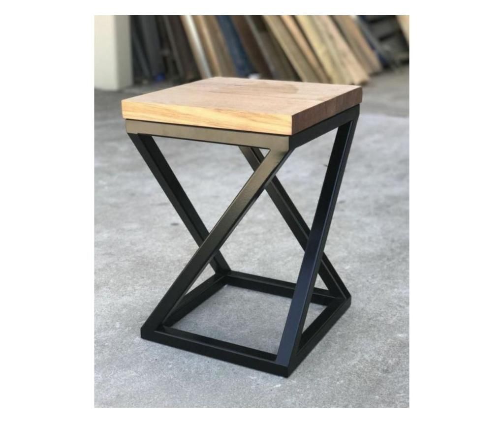 Scaun Metalic Modern Industrial, Vopsire In Camp Electrostatic , BalustradeTM, Negru Mat , H485 mm x L350 x l350 mm