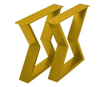 Set 2 picioare masa stil scandinav Sigma , 43 cm H x 40 cm L ,Profil Lat , Vopsire in camp electrostic, Finisaje Premium , Balus