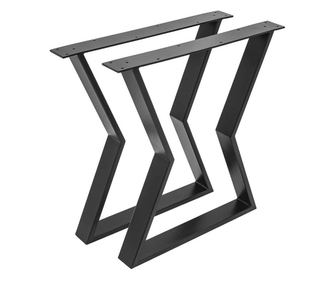 Set 2 picioare masa stil scandinav Sigma ,43 cm H x 40 cm L,  Profil Lat , Vopsire in camp electrostic, Finisaje Premium , Balus