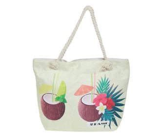Geanta plaja dama PAMI, GP-1221-287, 46x36x10 cm Galben