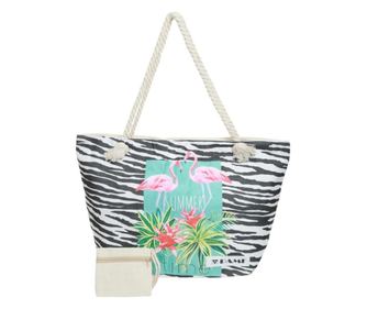 Geanta plaja dama PAMI, GP-1221-284, 58x38x18 cm Negru