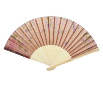Evantai tip bambus cu model floral  PAMI, EV-1221-21 Maro