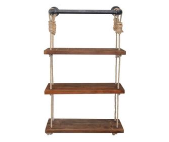 Етажерка Evila Originals 792EVL2667, 60х120 см, 3 нива, Смърч, Кафяв