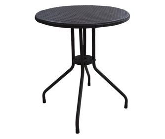 RAKI Masa rotunda pentru balcon terasa D60xh74cm poliratan maro