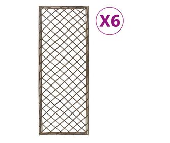 Σχάρες κήπου, 6 τεμ., 45x120 εκ., ιτιά