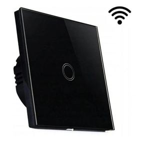 Smart wireless превключвател с черен стъклен дисплей