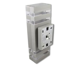Aplica ﻿corp iluminat exterior arhitectural fatade inez 2x gu10 35w gri deschis