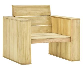 Set mobilier de grădină, 3 piese, lemn de pin tratat