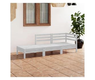 Kerti btor szett, 3 rszes, fehr, tmr feny