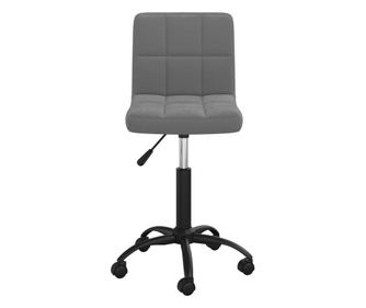 Vrtljiv jedilni stol temno siv žamet