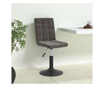 Okretne kuhinjske stolice, 6 kom, tamnosive, baršunaste