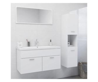 Set kupaonskog namještaja od iverice bijeli