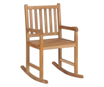 Houpací křeslo s antracitovou poduškou masivní teak