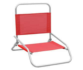 Sklopive stolice za plažu od tkanine 2 kom crvene