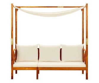 Vrtna klupa s nadstrešnicom od masivnog bagremovog drva