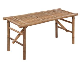 összecsukható bambusz kerti pad párnával 118 cm