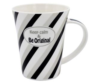 Porcelán bögre személyre szabott üzenettel "Keep calm and Be Original"