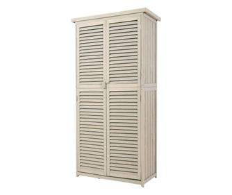 Outsunny Градински шкаф за инструменти с 4 отделения от водоустойчива смърчова дървесина