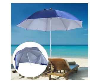 Outsunny Umbrela Parasolara 2 In 1 De Gradina Plaja Protectie Uv 50 In Poliester Fier Cu Geanta De Transport 210x 222cm