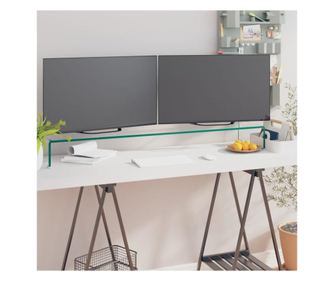 Stalak za TV /Monitor Prozirno Staklo 120x30x13 cm