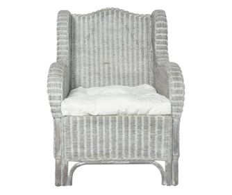 Canapea cu perna, gri, ratan natural si in