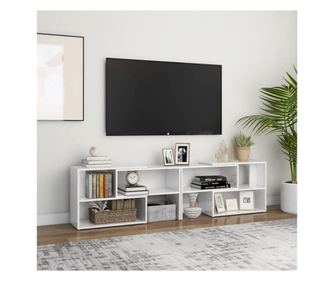 TV ormarić visoki sjaj bijeli 149 x 30 x 52 cm od iverice